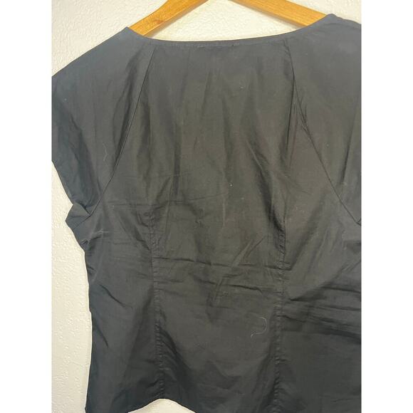 Madewell Twist-Front Seamed Top in Poplin Size 4 - Picture 6 of 6